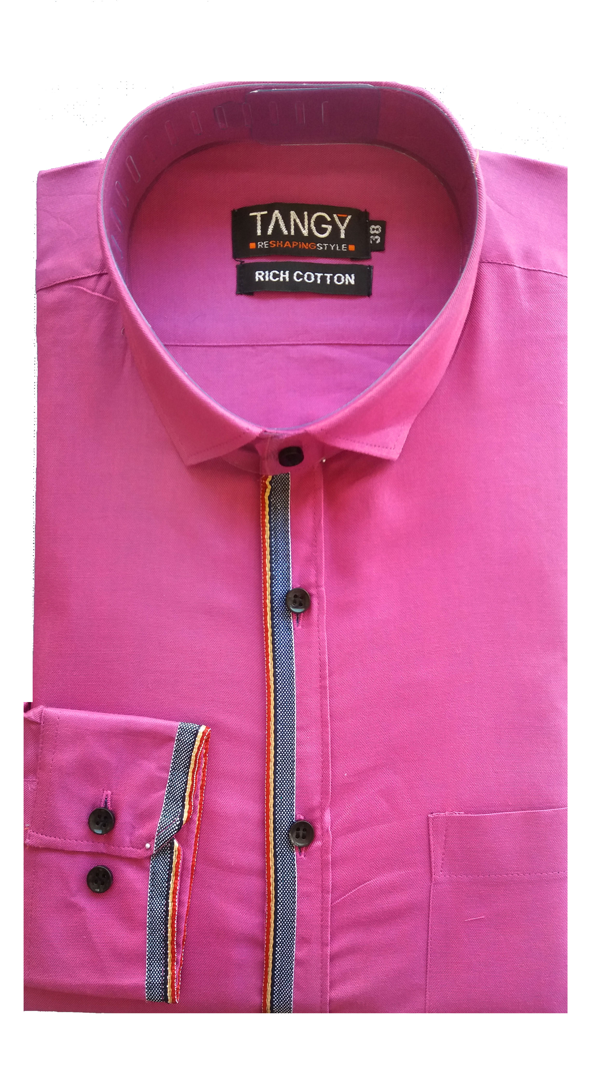 Tangy Mens Wear Pink Designer Shirt TANGYSTORE.IN