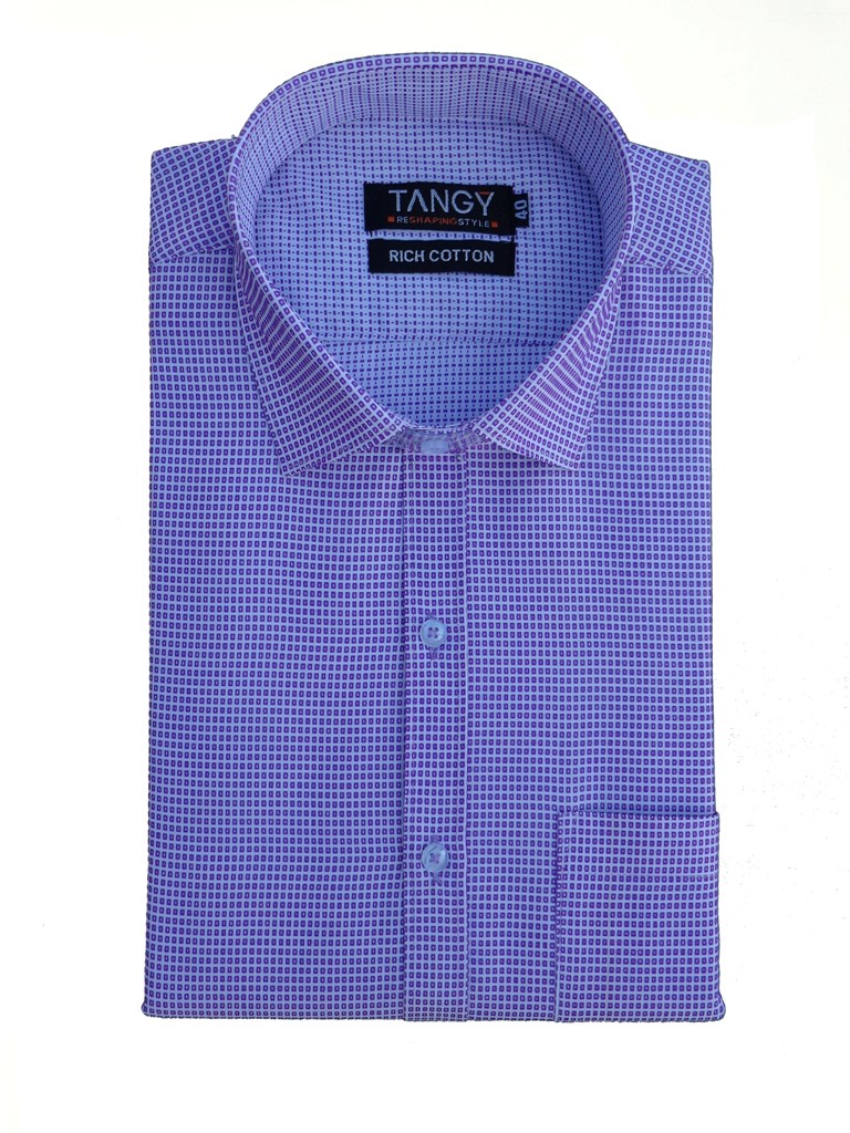 Tangy Mens Wear Purple Designer Shirt - TANGYSTORE.IN