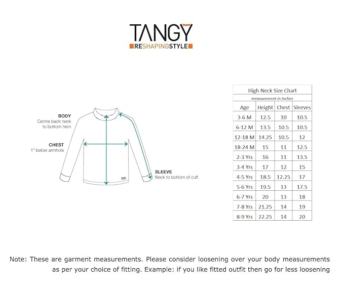 Tangy Kids New Born Infant Baby Boys and Baby Girls Full Sleeves Turtle High Neck Cream Skiwi in Plain Solid Color - Image 5